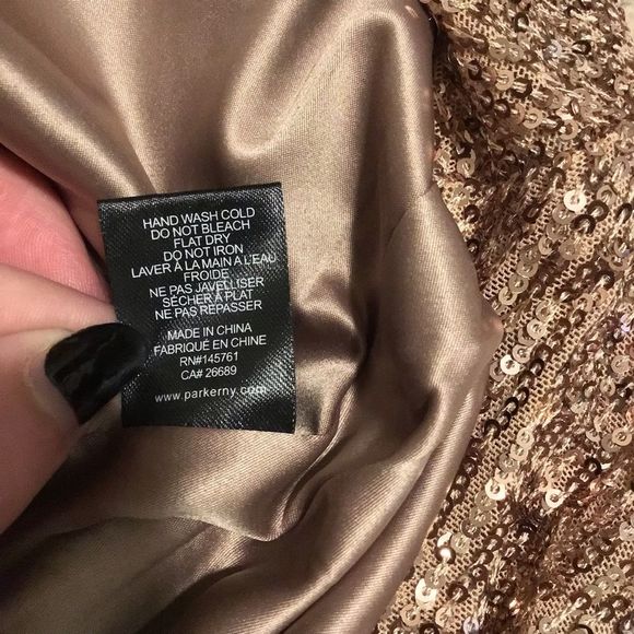 NWT PARKER BLACK Bronzed Rose Sequins Dress - Picture 11 of 12